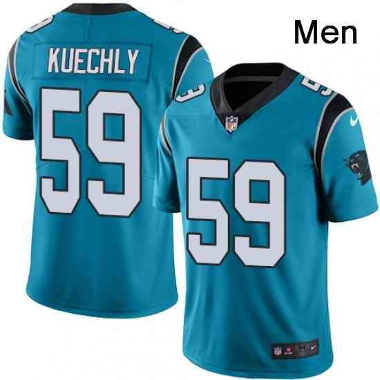 Mens Nike Carolina Panthers 59 Luke Kuechly Blue Alternate Vapor Untouchable Limited Player NFL Jersey